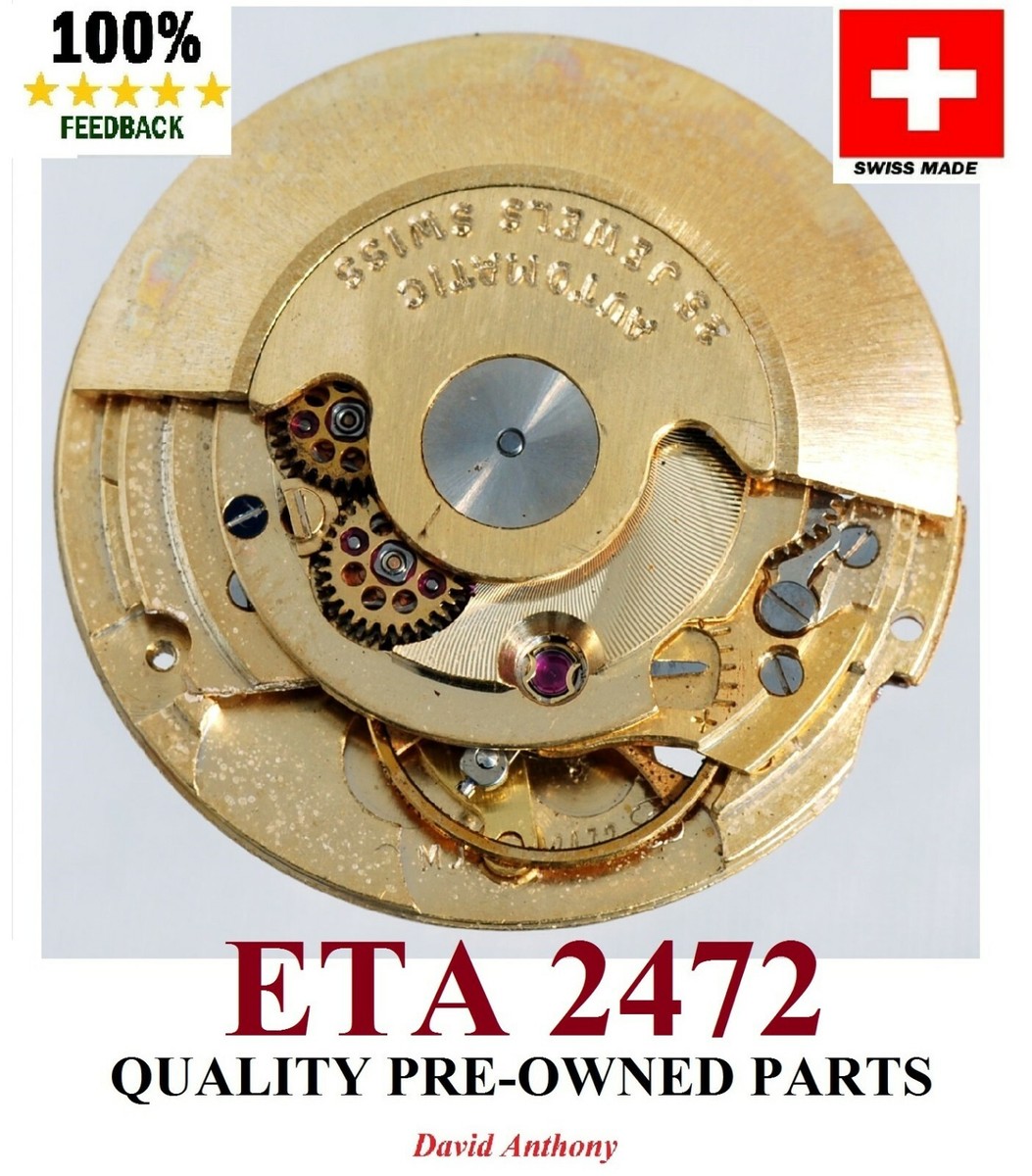 SWISS ETA 2472 AUTO Watch Movement Spare Replacement Very GOOD  Condition