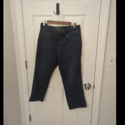 Gloria Vanderbilt Shape Effects Tummy Control High Rise Capri Women's Size 14