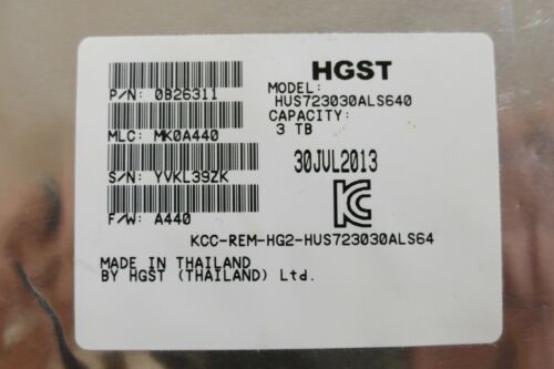 HITACHI HUS723030ALS640 3TB 7.2K LFF 6GBPS SAS 3.5 HDD - Picture 2 of 3