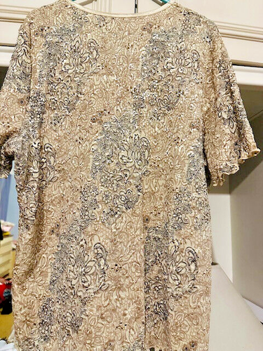 Pewter/sliver Berkertex Short Sleeved Top Size 22 - Picture 2 of 3