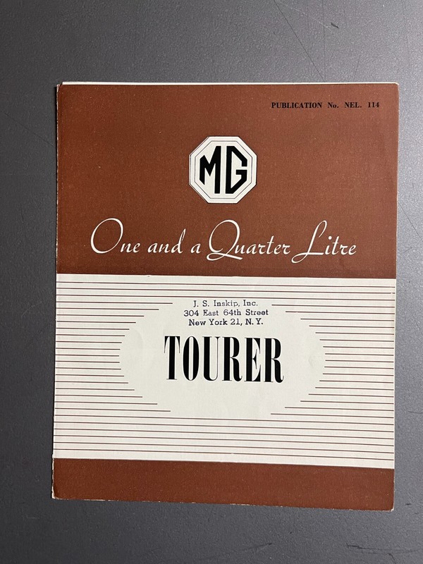 1948 MG Tourer Showroom Advertising Sales Folder Brochure - RARE Awesome XLNT