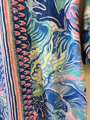 Lilly Pulitzer Nadine Chilly Lilly UPF Dress Womens Size XXS Saltwater Nylon - Picture 4 of 10