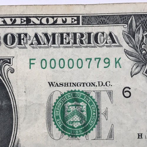 *Low 3-Digit Fancy Serial Number 779* - 2013 $1 Atlanta FRN - Picture 2 of 4