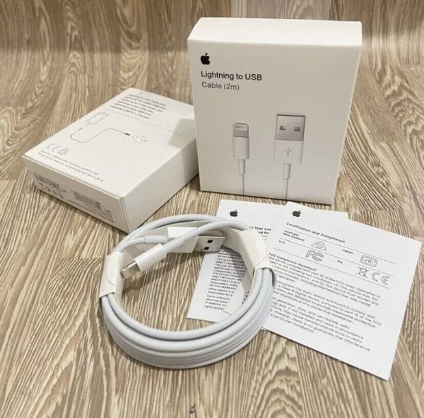 2M 3M Genuine iPhone Charger For Apple Cable USB Lead 5 6 7 8 X XS XR 11 12 Max - Picture 4 of 12
