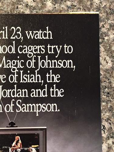 PRINT AD 1989 McDonalds HS All American Basketball Game ABC Kemper Arena KC MO - Picture 3 of 5