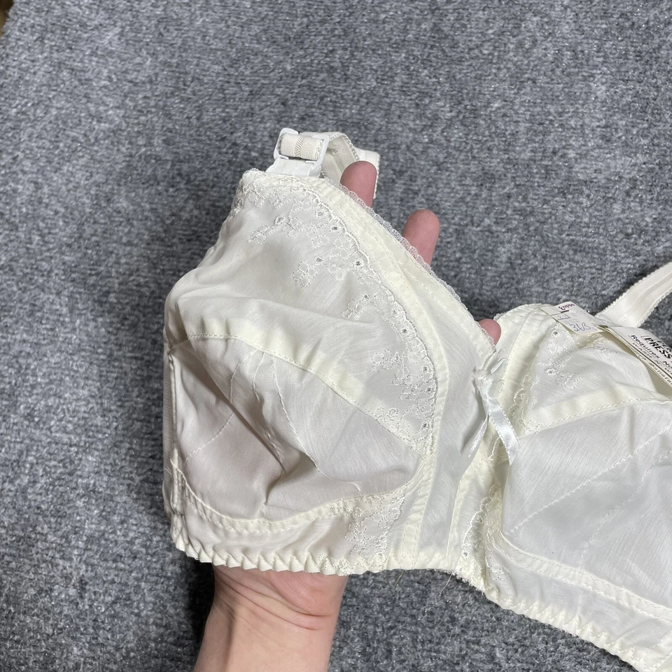 Sujetador Bralette Marianne Vintage Años 50 60 Mujer Talla 36 B Blanco Mezcla Algodón ¡NUEVO CON ETIQUETAS! Foto 2 de 4