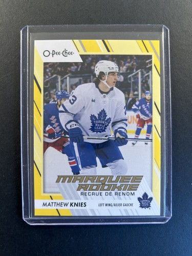 Matthew Knies 2023-24 O-Pee-Chee Marquee Rookie gelber Rand #573 Ahornblätter - Bild 1 von 2