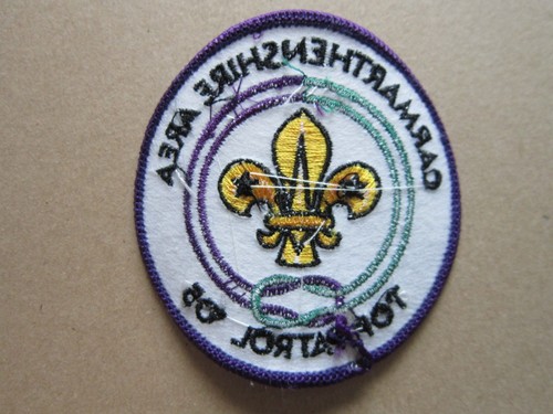 Carmarthenshire Area Top Patrol '05 Cloth Patch Badge Boy Scouts Scouting L6K - Picture 2 of 2