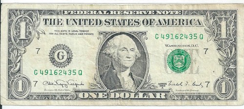$1 1988A Web Note Scarce Block GQ 6.4 million Printed Fine 5/6 G49162435Q - Picture 3 of 3