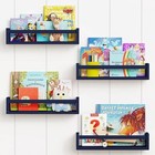  Floating Book Shelves for Nursery Boy, Decorative Wall 16.5 Inch Navy Blue