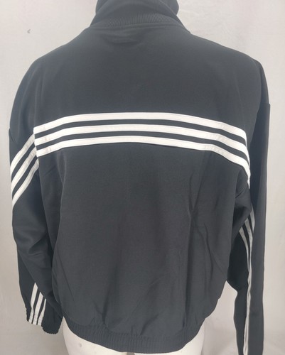 NEW Rhode Island Rams Black Adidas Full Zip 3-Stripe Track Jacket Women's S - Picture 3 of 9