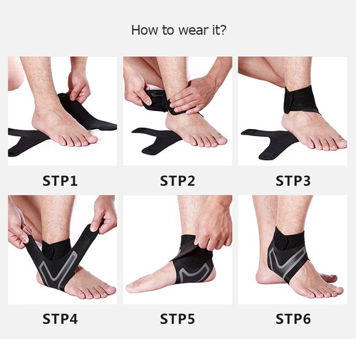 Ankle Support Brace Strap Foot Tendon Plantar Fasciitis Pain Relief Compression - Picture 4 of 11