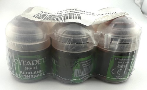 Citadel Colour Reikland Fleshshade 18MLWarhammer 40k Paint - Pack of 6 - Picture 2 of 3