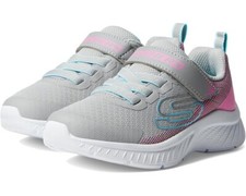 Skechers Microspec Plus - Sprint Speed 303607L-GYPK Girls 12 Gray Shoes RHS4582