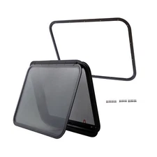 LABLT RV Emergency Escape Push Window w/Net Screen w/Trim Ring 30" W × 22" H