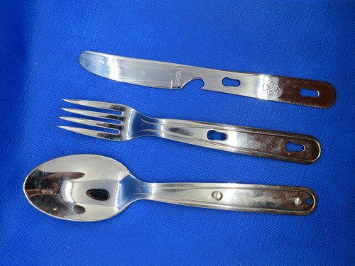 GIRL SCOUT EDELSTAHL VINTAGE BESTECKSET VON 1958 MADE IN USA - Bild 3 von 5