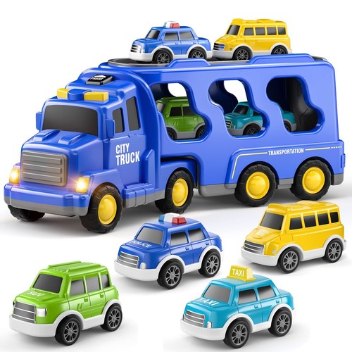 Transport Truck Spielzeugautos 3-5 Jahre 5 in 1 LKW Transporter Auto Spielzeug - Bild 15 von 22