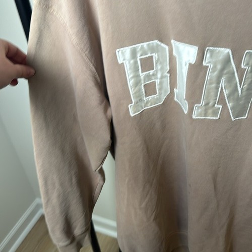 Anine Bing Oversized Tyler Satin Sweatshirt in Washed Iron Tan Gr. XS - Bild 4 von 9
