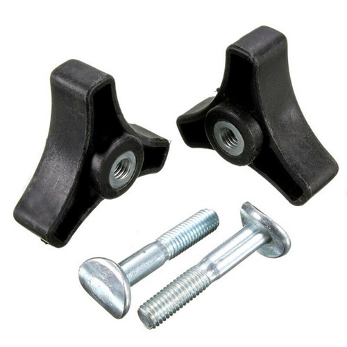 2pcs Plastic Triangle Handle Knob Nut Screw Bolt Kit Tool for Lawn Mower Machine - Picture 2 of 10