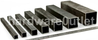 SGS Mild Steel SQUARE BOX Section Tube Bandsaw Cut & Bespoke Orders Cut to Size