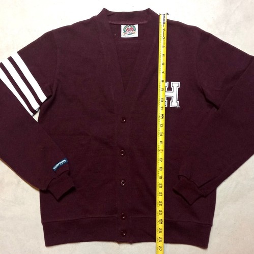 Cardigan Vintage Harvard University Barbarian Rugby Wear Bottoni - Taglia Large - Foto 8 di 9