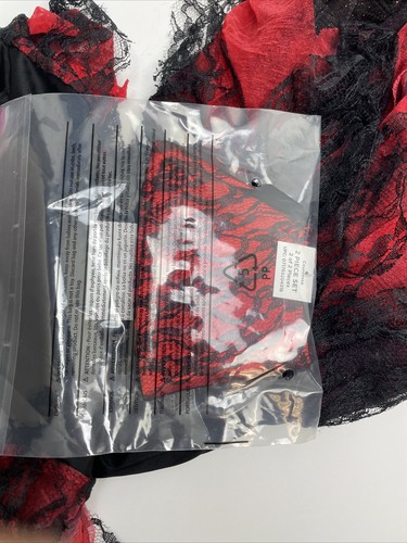 Disfraz de Halloween para niña talla M 8-10 gótico gótico vampiro condesa vestido B - Imagen 6 de 6