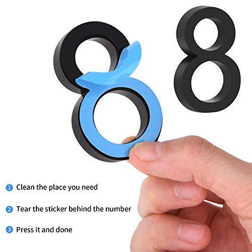 20 Pieces Self-adhesive Door House Numbers Mailbox Numbers Street Balck02 - Picture 6 of 6