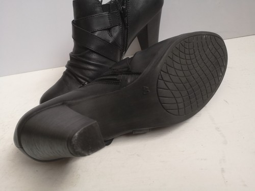 Damen Schuhe Stiefelette Ankle Boots Booties DEPECHE Gr 40 UK 6,5 schwarz Leder - Bild 7 von 13