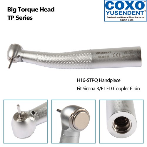 Dental Fiber Optic Turbine LED Handpiece Fit NSK Sirona KaV Coupling CX207G - Picture 136 of 216
