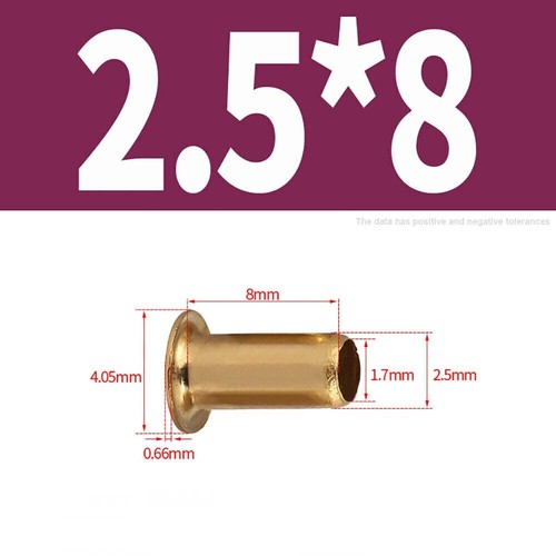 M0.9 - M6 Brass Hollow Rivets Crimped Rivet Copper Eyelets Tubular Rivets - Picture 44 of 79