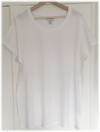 Neu – Shirt Longshirt Kurzarm 100% Baumwolle Organic Cotton Weiß 44 46 48  - Bild 6 von 6