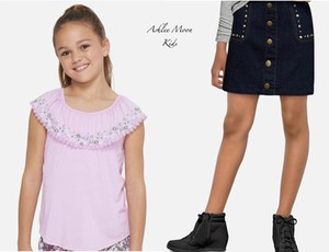 NWT JUSTICE Girls 10 Mint Peasant Flounce Top