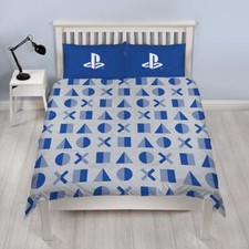 Playstation Layer Double Duvet Cover Set Children's Reversible Gamers Bedding