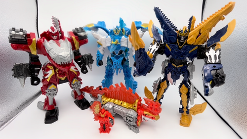 Power Rangers Dino Fury Ryusoulger DX KishiryuOh Neptune Yokuryuoh Dime Volcano - Video 1 of 1