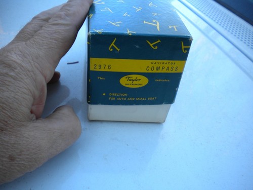 Vintage ~ Taylor NAVIGATOR Compass Self-Illuminated w/ Orig Box Manual RARE - Foto 3 di 3