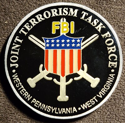 FBI Joint Terrorism Task Force Western Pennsylvania Virginia Challenge Coin