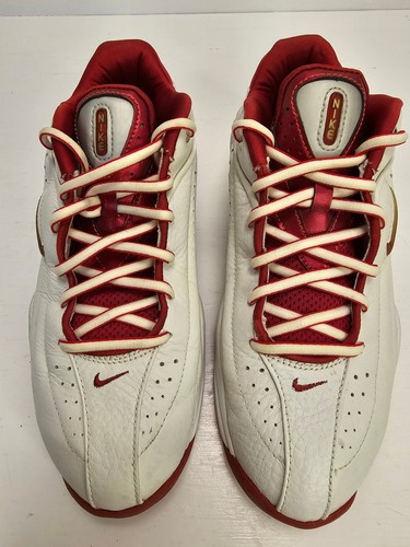 Nike Flight Mens White & Red Leather Shoes Sneakers Size 8 US 7 UK VGC 2003 - Picture 5 of 14
