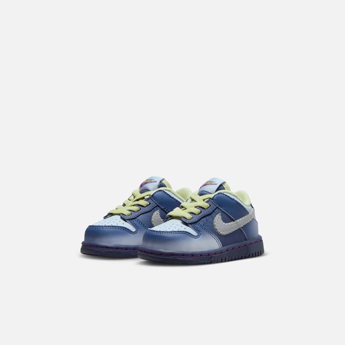 New Nike (TD) Toddler Kids Dunk Low Halloween Fearless Blue - Picture 2 of 5