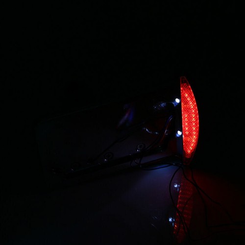 Motorcycle License Plate Frame Holder LED Tail Brake Light For Harley Davidson - Imagen 6 de 8