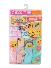 Girls Emoji Days Of The Week SIZE 4 Underwear 7 Pack Brand New HANDCRAFT NWT