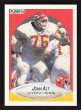 1990 Fleer #197 John Alt Rookie Kansas City Chiefs