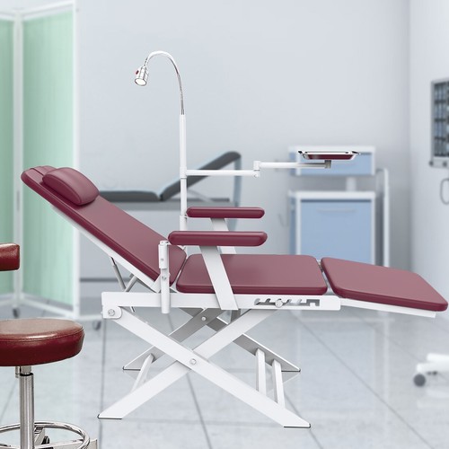 Silla dental portátil plegable luz de lámpara LED y bandeja de acero inoxidable - Picture 19 of 19