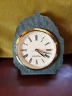 Mercedes Handmade Green Slate  Mantle Clock West Germany H15.5cm W12.5cm X D4cm