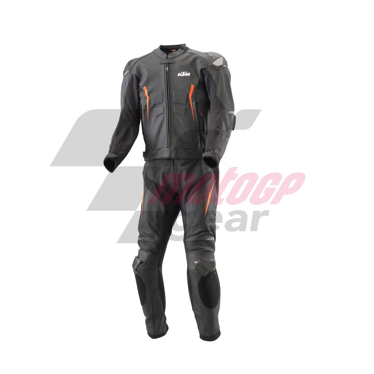 KTM RAPID 2 PIECE LEATHER SUIT BLACK / ORANGE KTM MOTORBIKE