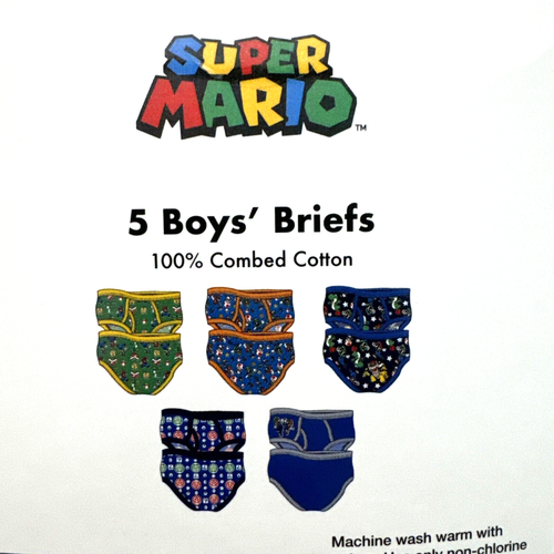 Handcraft SUPER MARIO Boys Briefs 5 Pack - Size 8 - Picture 4 of 4