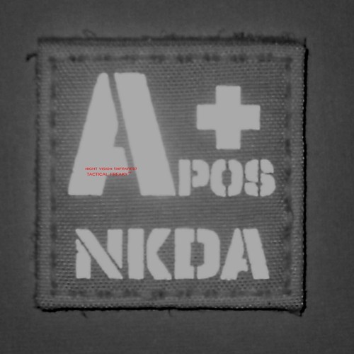 APOS Blutgruppe IFAK NKDA Lasercut (IR, Ranger Green, 2x2) Ranger Laser Hook Patch - Bild 2 von 8