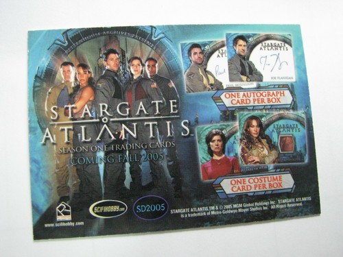 Stargate Atlantis Season 1 Exclusive Comic Con SD2005 Promo Card Rittenhouse - Picture 2 of 2