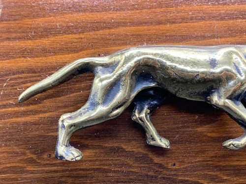 VINTAGE WALL MOUNTED PLAQUE BRASS GOLDEN LABRADOR DOG 3D ART - Picture 4 of 7