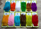 Fly Tying Saddle Feather. (12) large Pack. assorted Colors. Free Shipping.