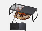 Portable Folding Campfire Grill Camping BBQ Picnic Steel Outdoor Fire Pit Grate